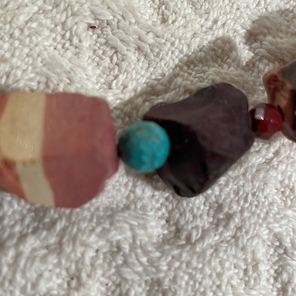 Natural Raw Cut Stone Choker Statement Necklace From Artisan in NC - Picture 7 of 10